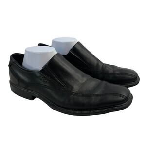 Ecco Windsor 51804 Mens Sz 42 Black Soft Leather Loafers Slip On Shoes Dress